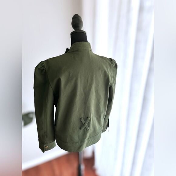 Derek Lam 10 Crosby Ruffle Twill Jacket Coat Blazer size 4 - Picture 13 of 16